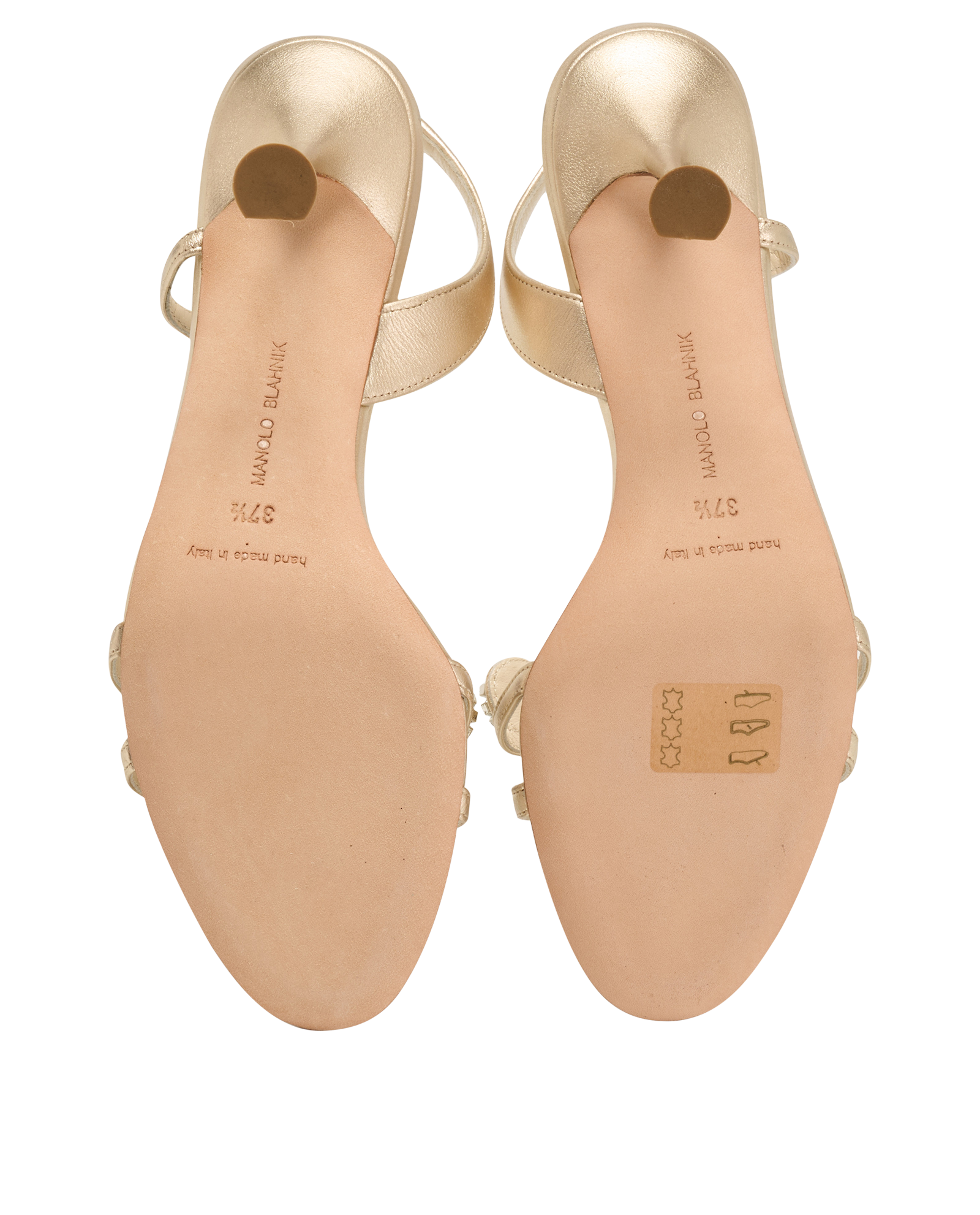 Manolo Blahnik Fernusan Bridal 90, &pound;250, Shoes, Gold, Crystal/Leather, Top view