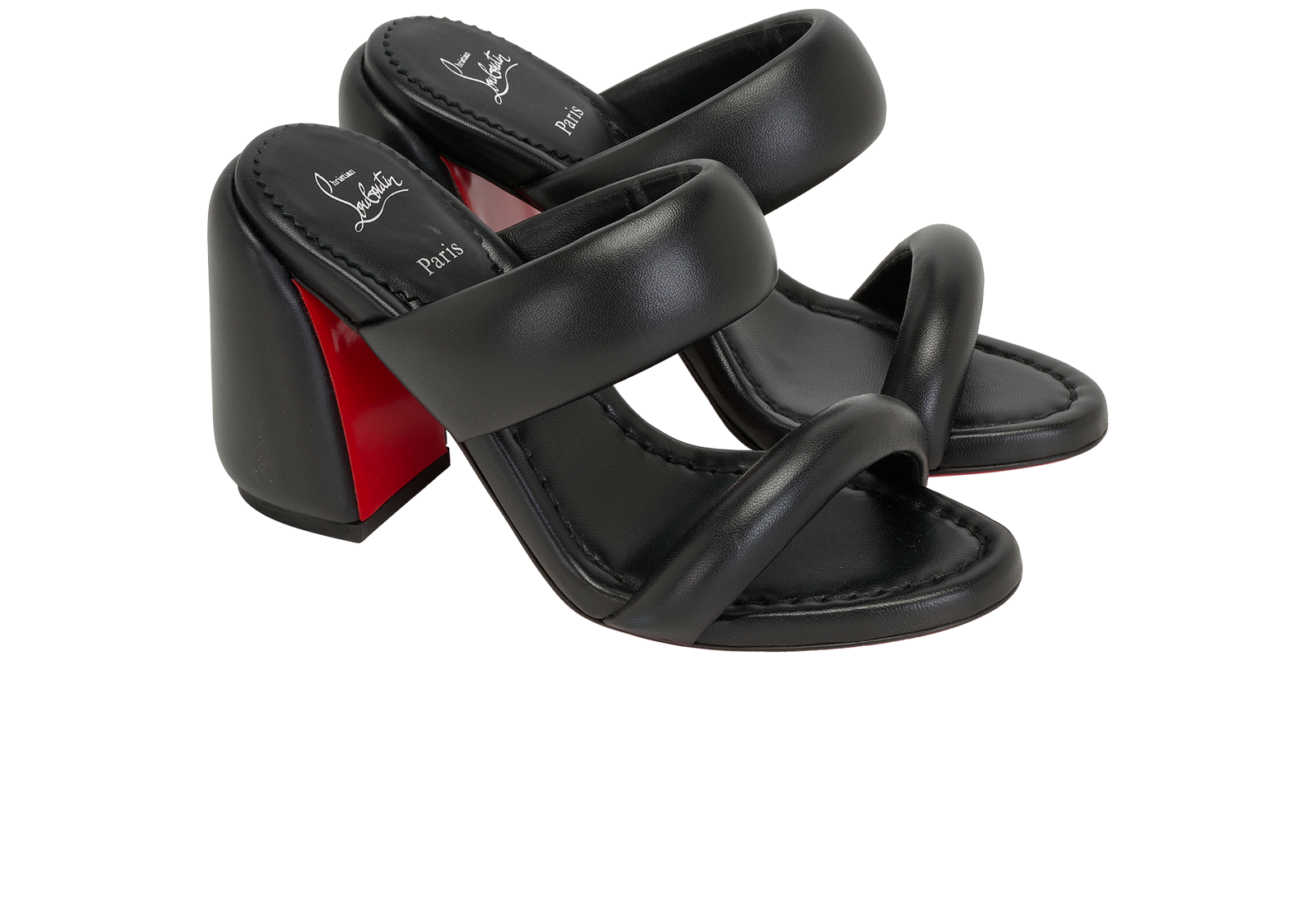 Christian Louboutin Inflama Sab 85, &pound;320, Shoes, Black, Leather, Side view