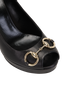 Gucci Horsebit Peep Toe Heels, &pound;220, Shoes, Black, Leather, Other view