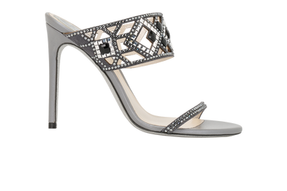 Rene Caovilla Isabel Heels, &pound;475, Shoes, Grey, Leather, Front view
