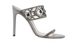 Rene Caovilla Isabel Heels, Leather, Grey, UK 3.5, B/DB, 3*