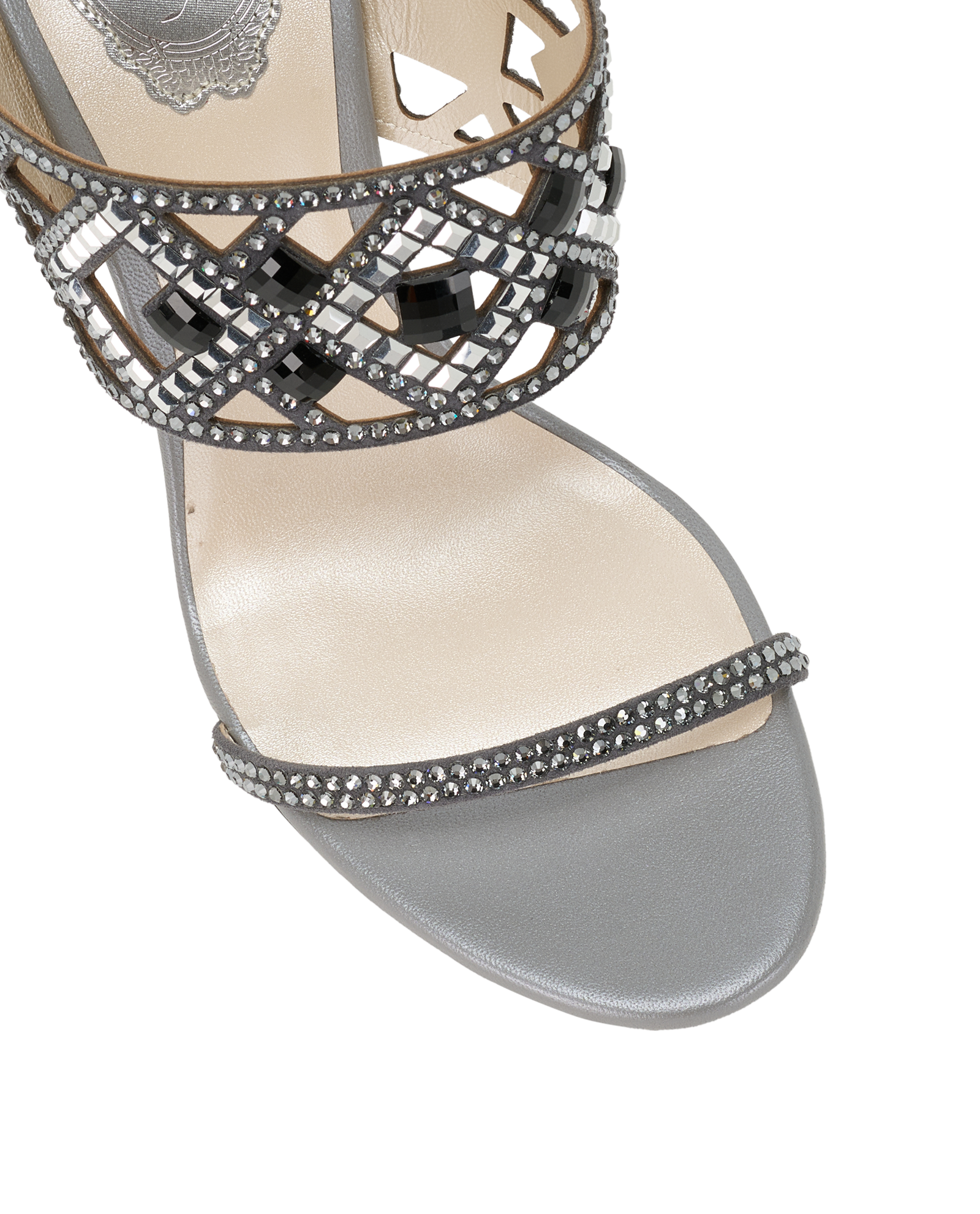 Rene Caovilla Isabel Heels, &pound;475, Shoes, Grey, Leather, Other view