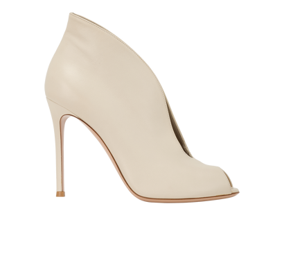 Gianvito Rossi Vamp Booties, &pound;150, Shoes, White, Leather, Front view