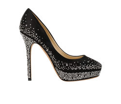 Jimmy Choo Dali Platform Pumps, Satin/Crystals, Black, UK4.5, 2*
