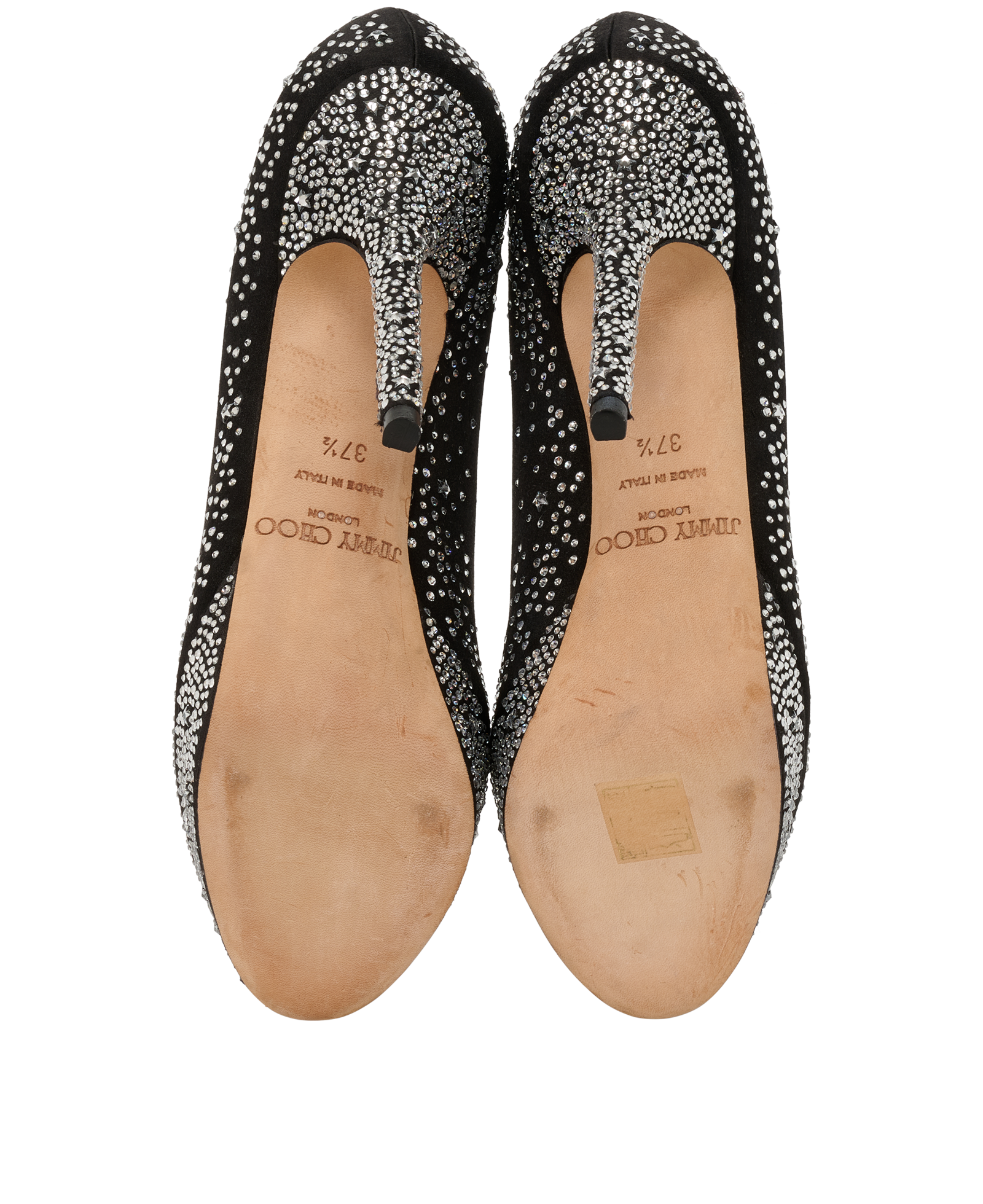 Jimmy Choo Dali Platform Pumps, &pound;150, Shoes, Black, Crystal/Satin, Top view