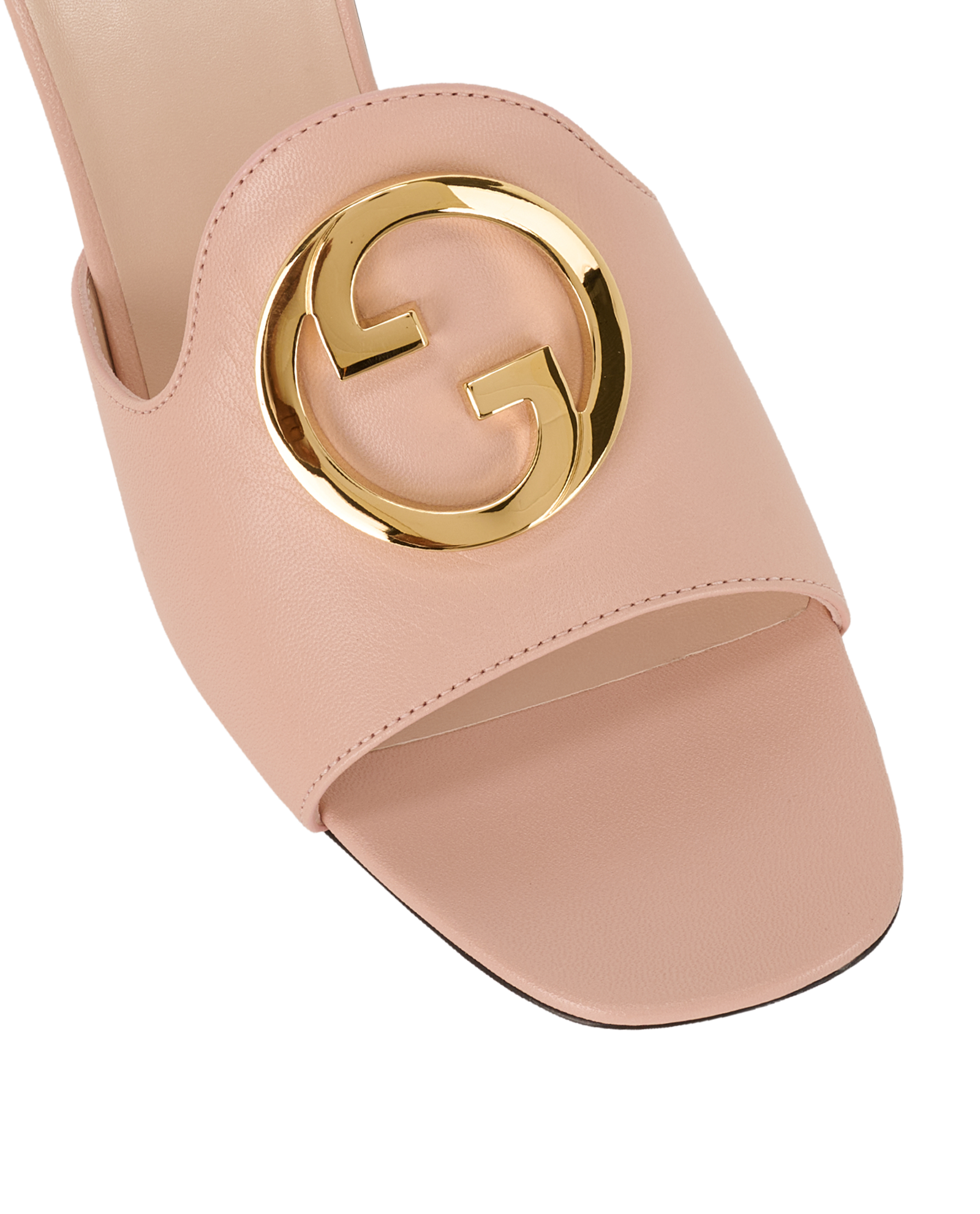 Gucci Malaga Kid Blondie 65mm Slide Sandals, &pound;295, Shoes, Pink, Leather, Other view