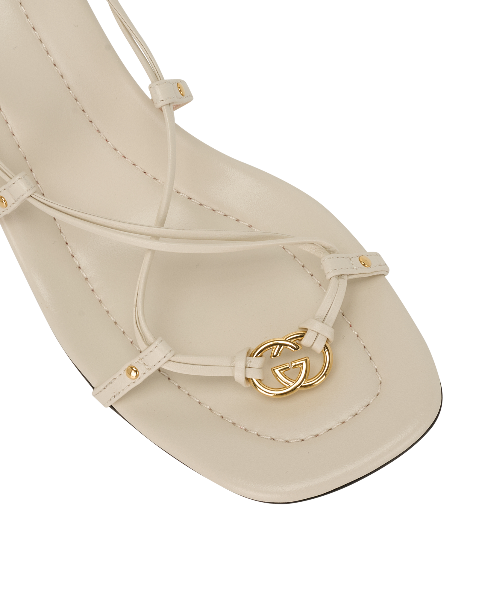 Gucci Interlocking G Strappy Sandals, &pound;295, Shoes, White, Leather, Other view