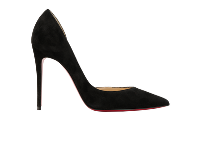 Christian Louboutin Iriza 100, &pound;350, Shoes, Black, Suede, Front view