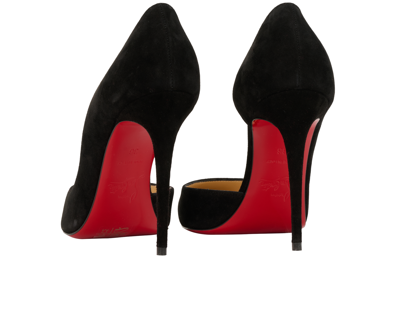 Christian Louboutin Iriza 100, &pound;350, Shoes, Black, Suede, Back view