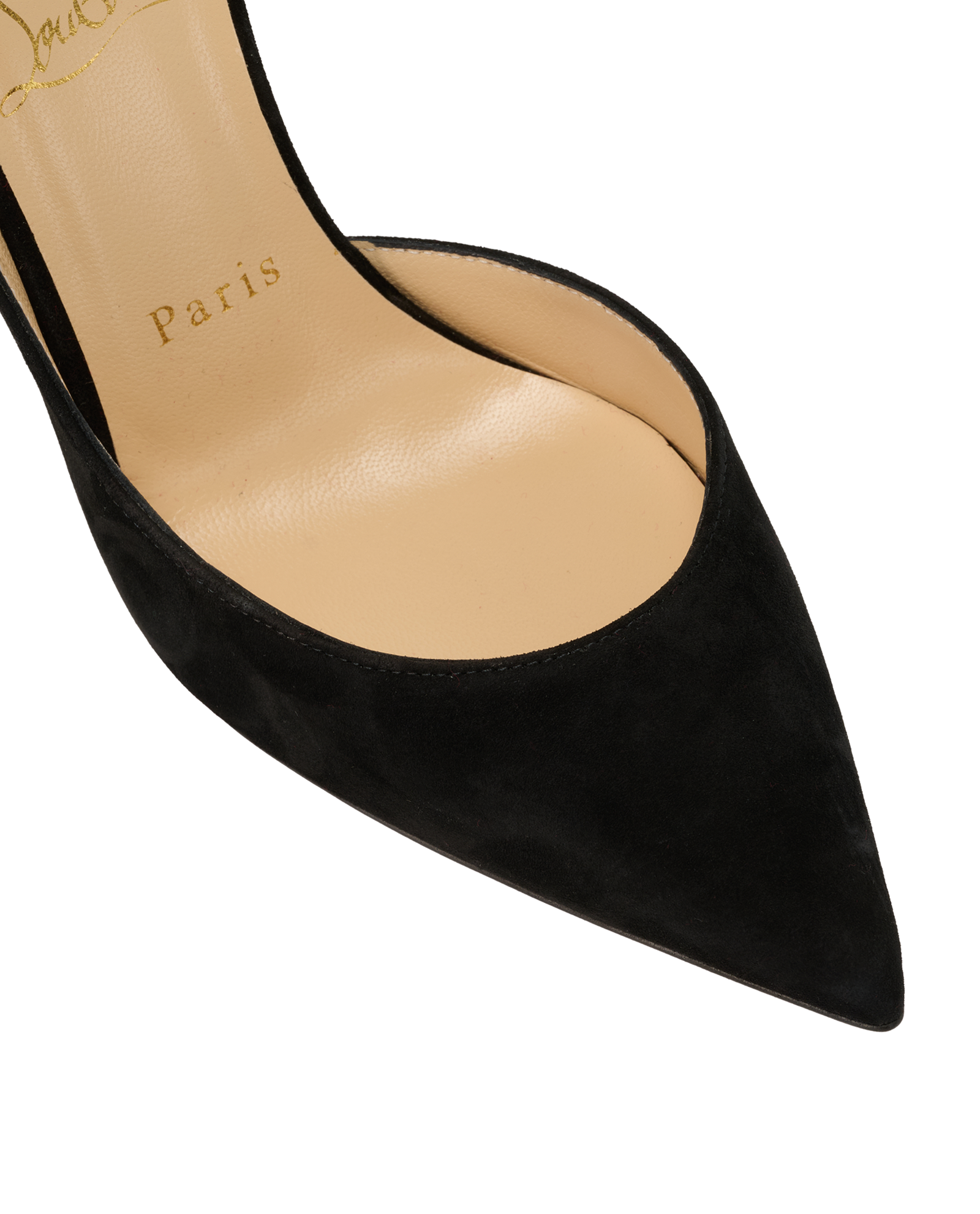 Christian Louboutin Iriza 100, &pound;350, Shoes, Black, Suede, Other view
