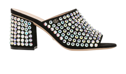 Gucci Embellished Mules, Crystal/Suede, Black, UK4.5, B/DB, 4*