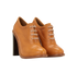 Chloe Rosie Lace Up Heels, &pound;90, Shoes, Tan, Leather, Side view