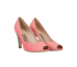 Salvatore Ferragamo Peep Toe Pumps, &pound;160, Shoes, Pink, Leather, Side view