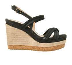 Jimmy Choo Platform Espadrille, Suede, Black, UK 4.5, 1*