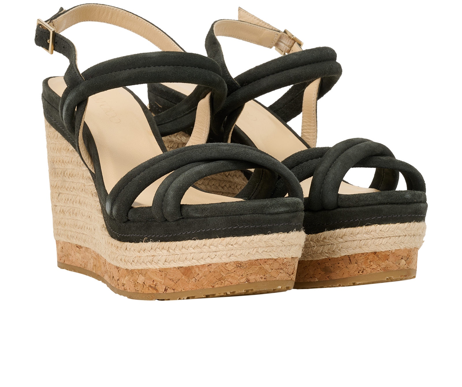 Jimmy Choo Platform Espadrille, &pound;110, Shoes, Black, Suede, Side view