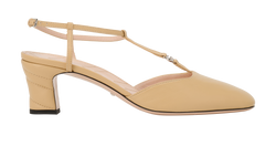 Gucci Petite GG T-Strap Heels, Leather, Beige, UK 7, DB/B, 3*