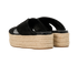 Miu Miu Espadrille Platform Sandals, &pound;120, Shoes, Black, Suede, Back view