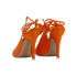 The Attico Venus, &pound;150, Shoes, Orange, Satin, Back view