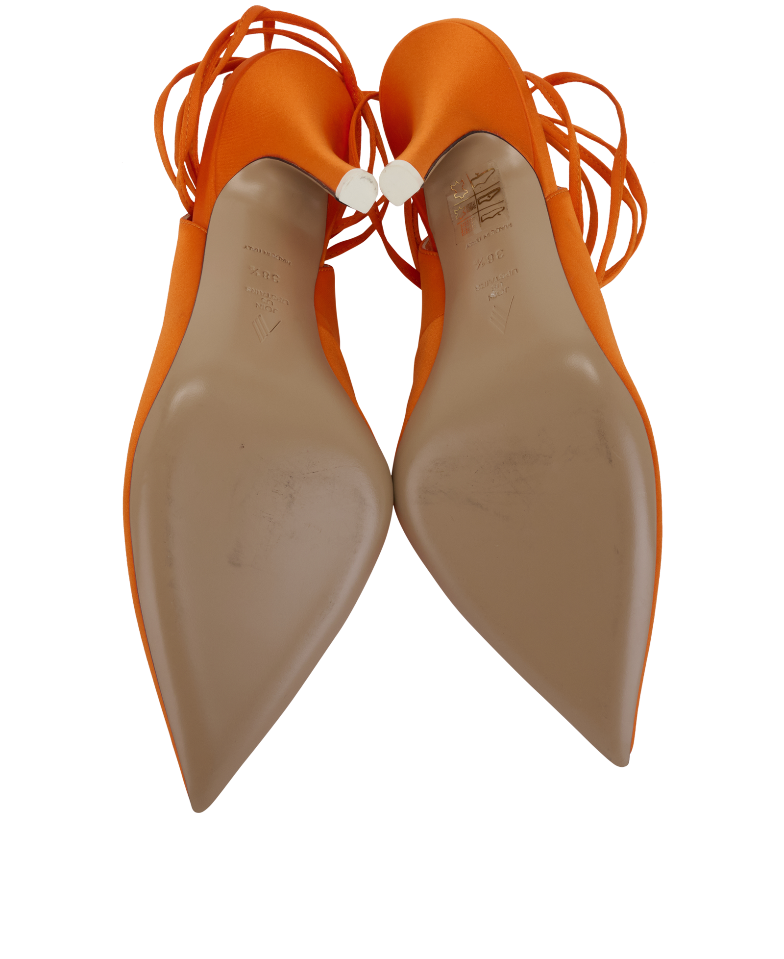 The Attico Venus, &pound;150, Shoes, Orange, Satin, Top view