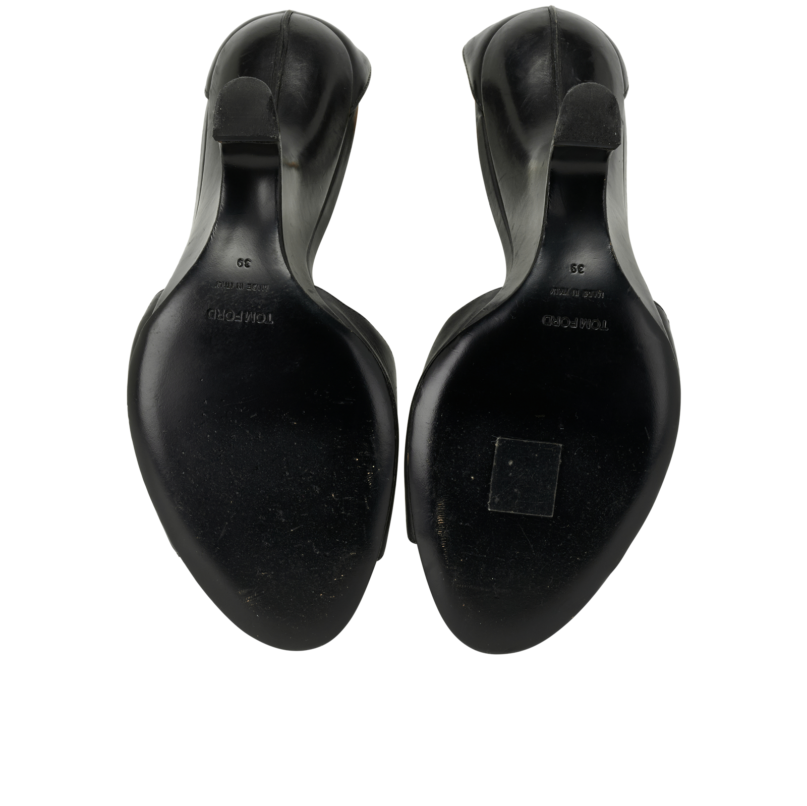 Tom Ford Wedge Chain Heels, &pound;280, Shoes, Black, Leather, Top view