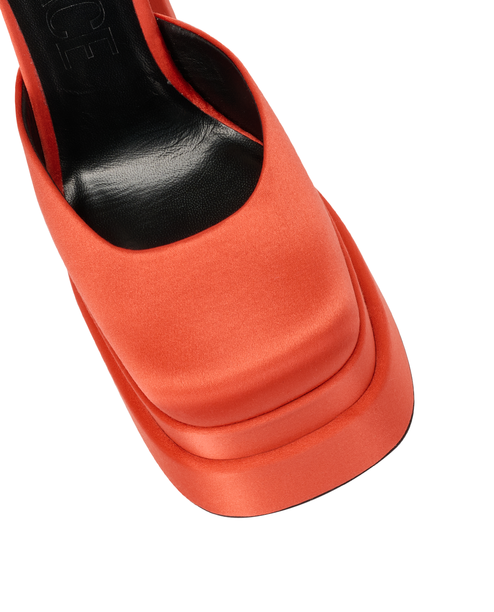 Versace Medusa Aevitas Platform Pumps, &pound;220, Shoes, Orange, Satin, Other view