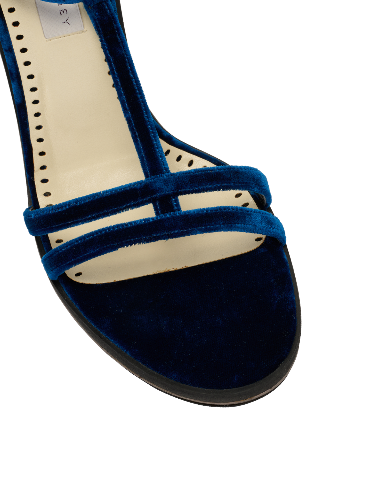 Stella McCartney Metal Detail Sandals, &pound;190, Shoes, Blue, Leather/Velvet, Other view