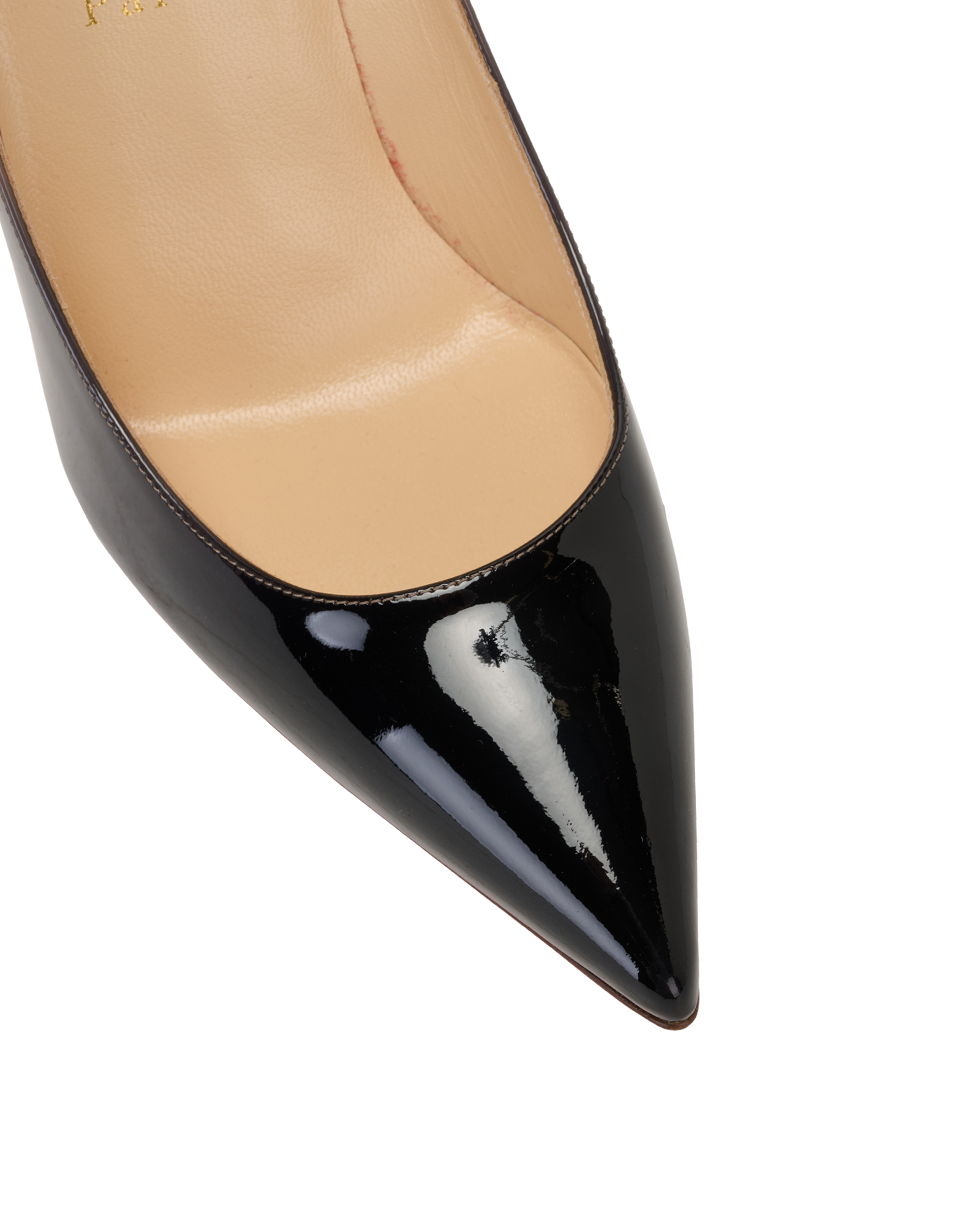 Christian Louboutin So Kate Ombre, &pound;395, Shoes, Beige/Black, Patent Leather, Other view