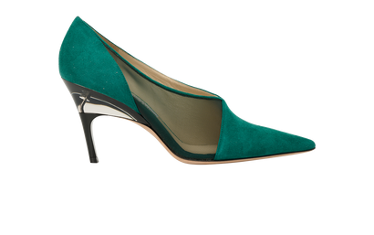 Jimmy Choo Siba 85, &pound;210, Shoes, Green, Suede, Front view