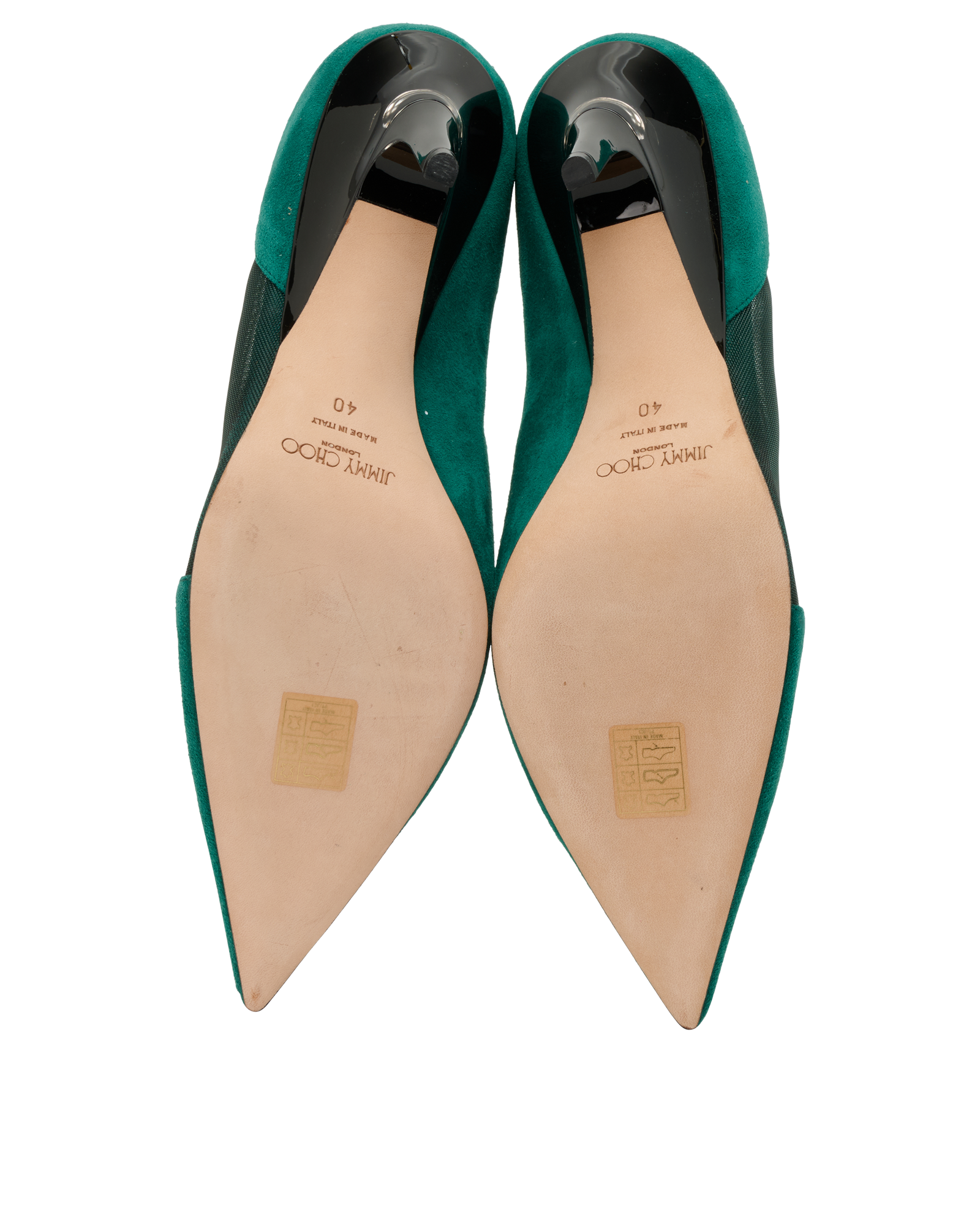 Jimmy Choo Siba 85, &pound;210, Shoes, Green, Suede, Top view