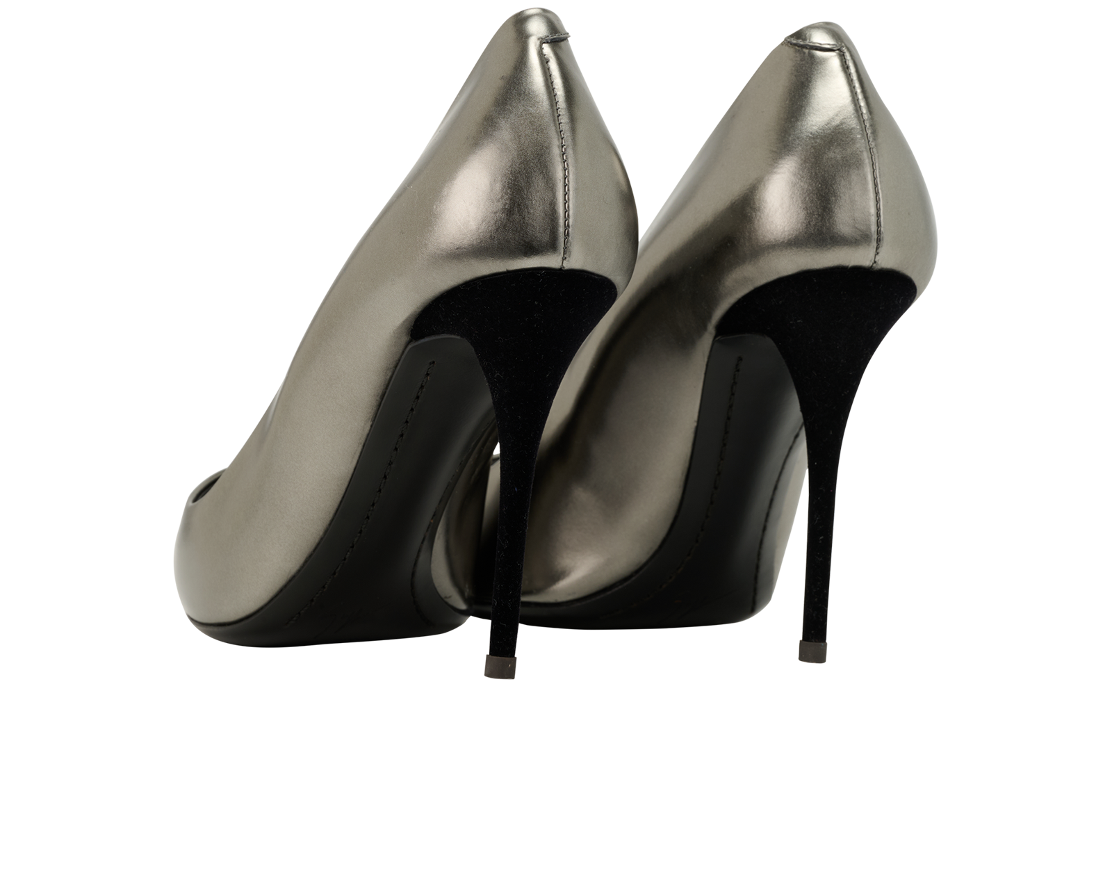 Giuseppe Zanotti Pointed Toe Pumps, &pound;170, Shoes, Grey, Leather, Back view