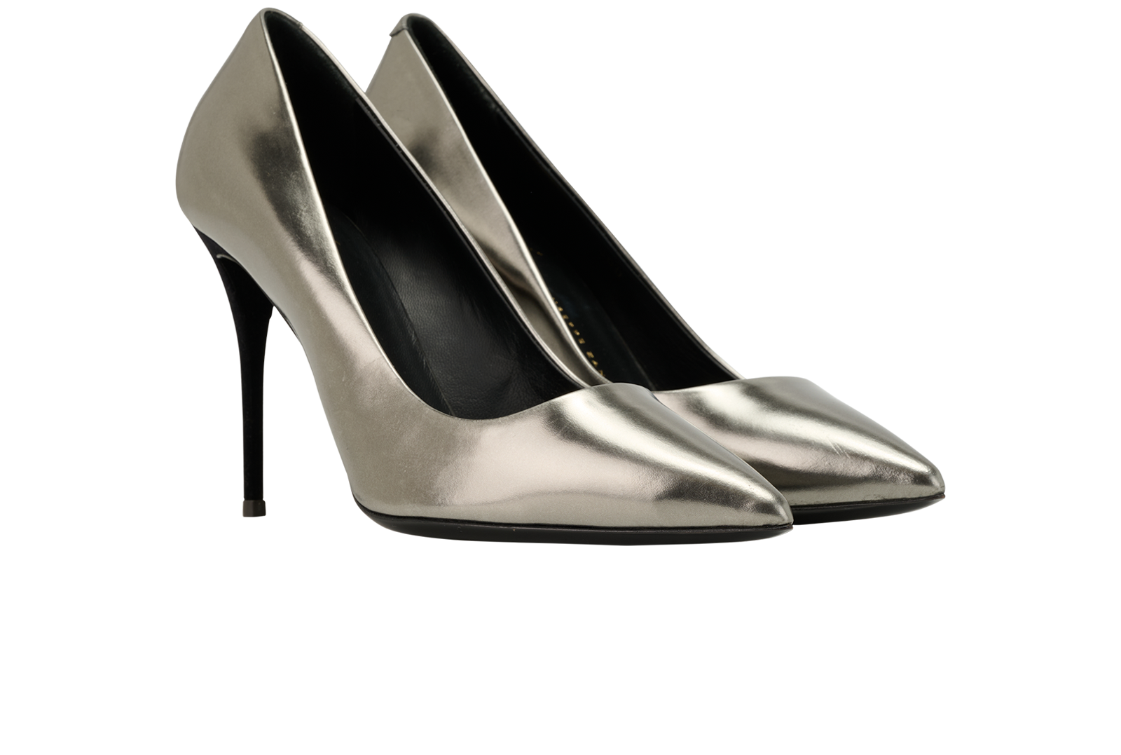 Giuseppe Zanotti Pointed Toe Pumps, &pound;170, Shoes, Grey, Leather, Side view