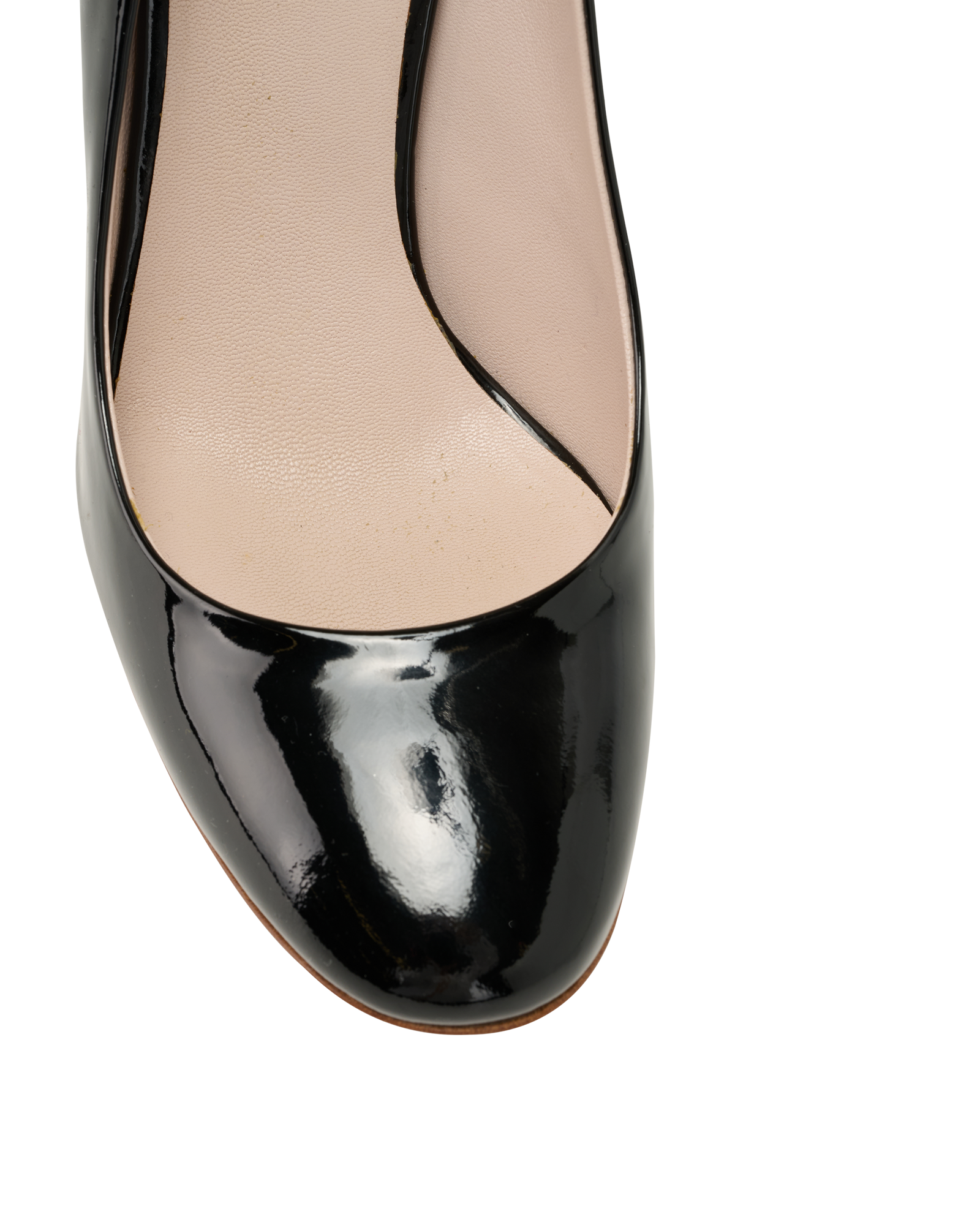 Miu Miu Glossy Pumps, &pound;170, Shoes, Black, Patent Leather, Other view