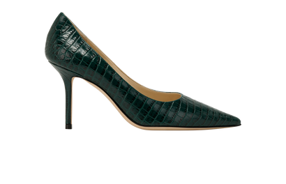Jimmy Choo Love Pumps, &pound;170, Shoes, Green, Leather, Front view