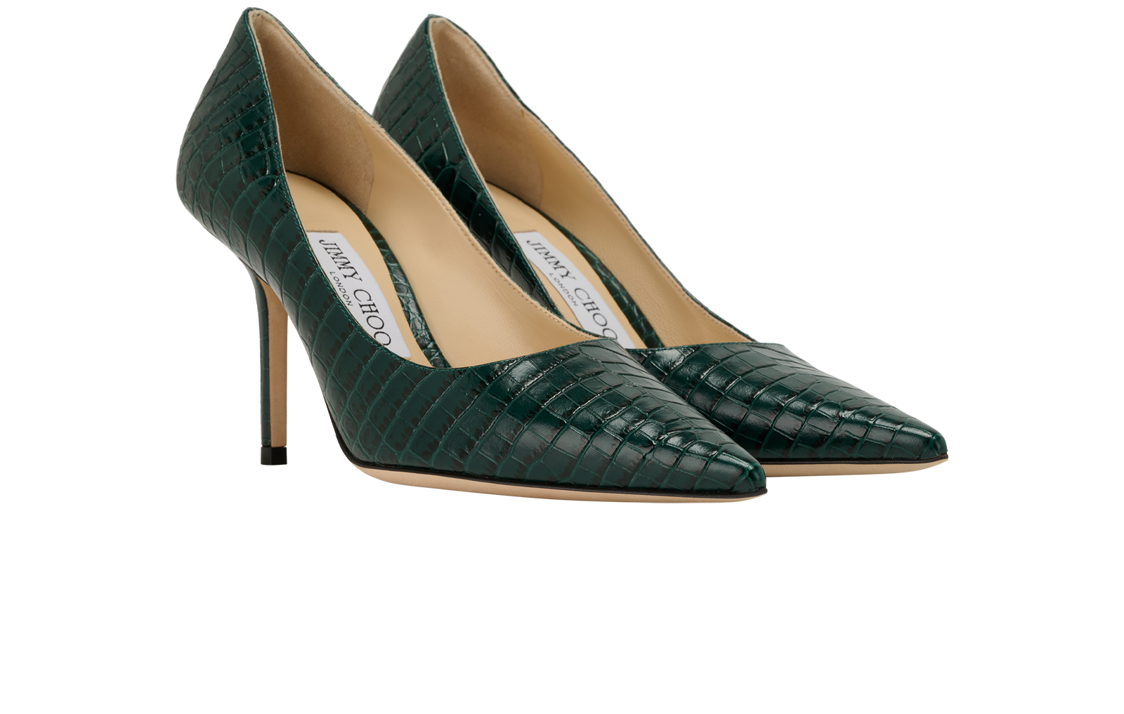 Jimmy Choo Love Pumps, &pound;170, Shoes, Green, Leather, Side view