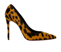 Christian Louboutin Kate 100, Leather/Pony Hair, Orange, UK4.5, B/DB, 2*