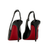 Christian Louboutin Hot Chick Sling Pumps, &pound;395, Shoes, Black, Patent Leather, Back view