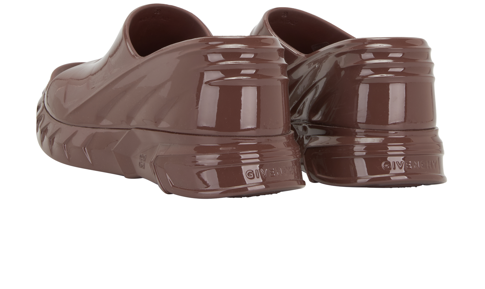 Givenchy Marshmallow Wedge Mules, &pound;150, Shoes, Brown, Rubber, Back view
