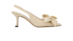 Jimmy Choo Staz 70 Slingback, Leather, Cream, UK4, DB, 3*
