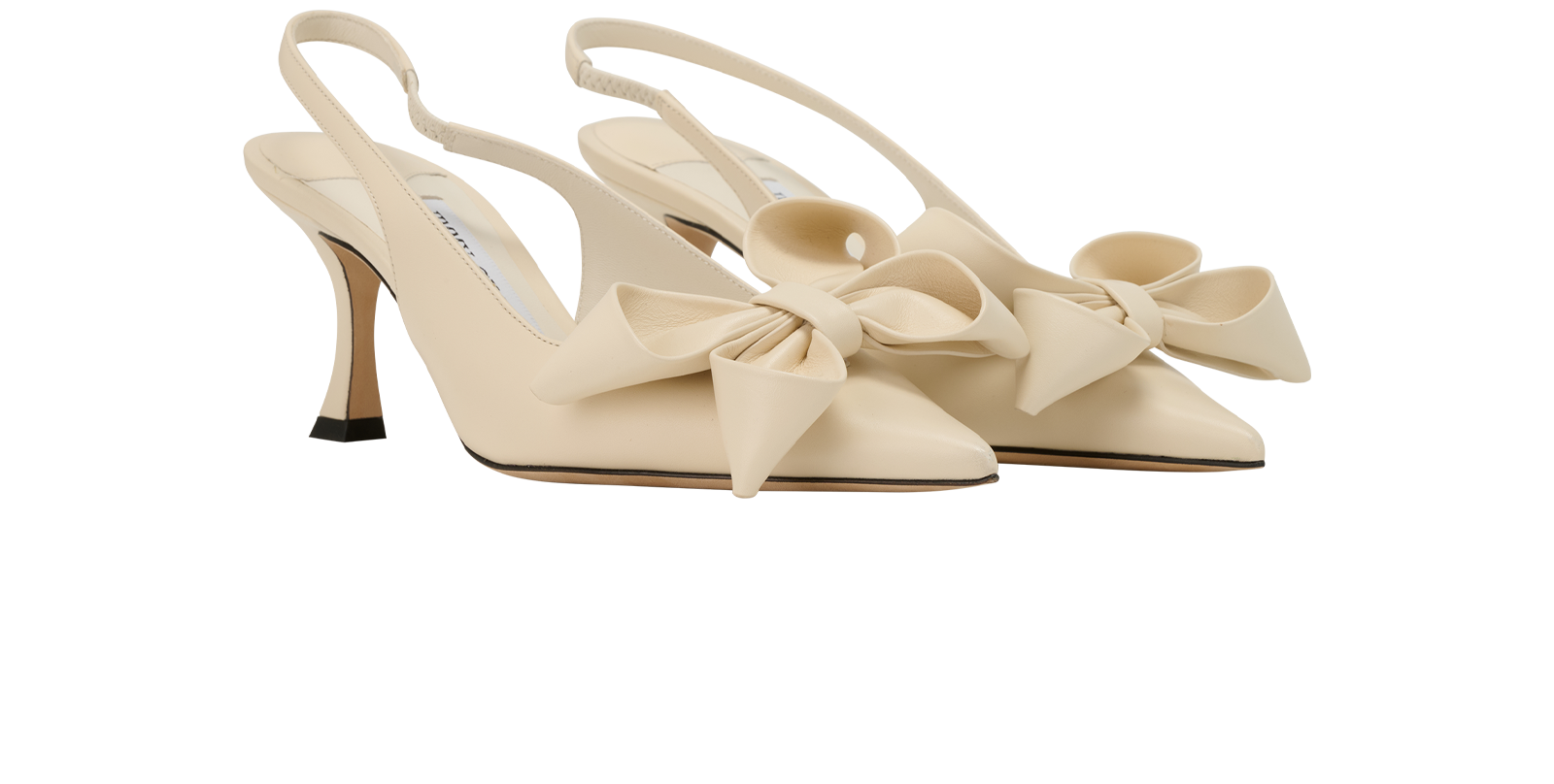 Jimmy Choo Staz 70 Slingback, &pound;250, Shoes, White, Leather, Side view