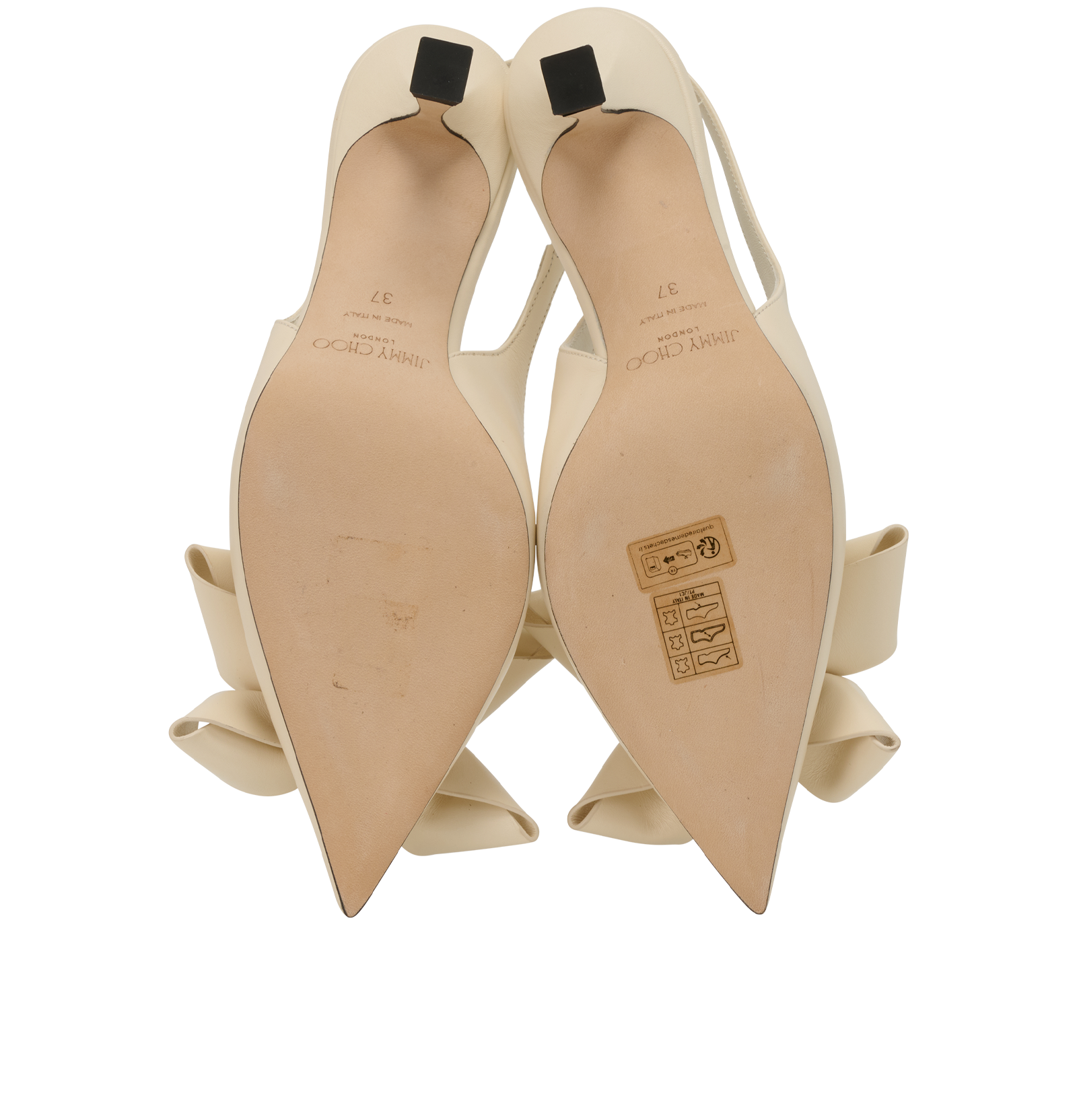 Jimmy Choo Staz 70 Slingback, &pound;250, Shoes, White, Leather, Top view