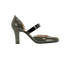 Bottega Veneta Mary Jane Pumps, &pound;120, Shoes, Black/Grey, Patent Leather, Front view