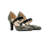 Bottega Veneta Mary Jane Pumps, &pound;120, Shoes, Black/Grey, Patent Leather, Side view