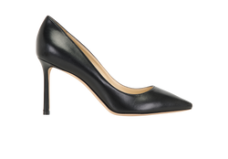 Jimmy Choo Romy 85 Heels, Leather, Black, UK4, DB, 3*