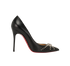 Christian Louboutin Door Knock Pumps, &pound;350, Shoes, Black, Leather, Front view