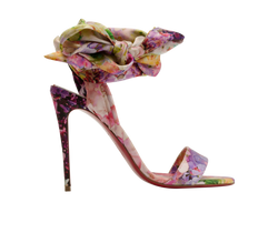 Christian Louboutin Sandale Du Desert 100, Satin/Leather, Multi, UK 3, 1*