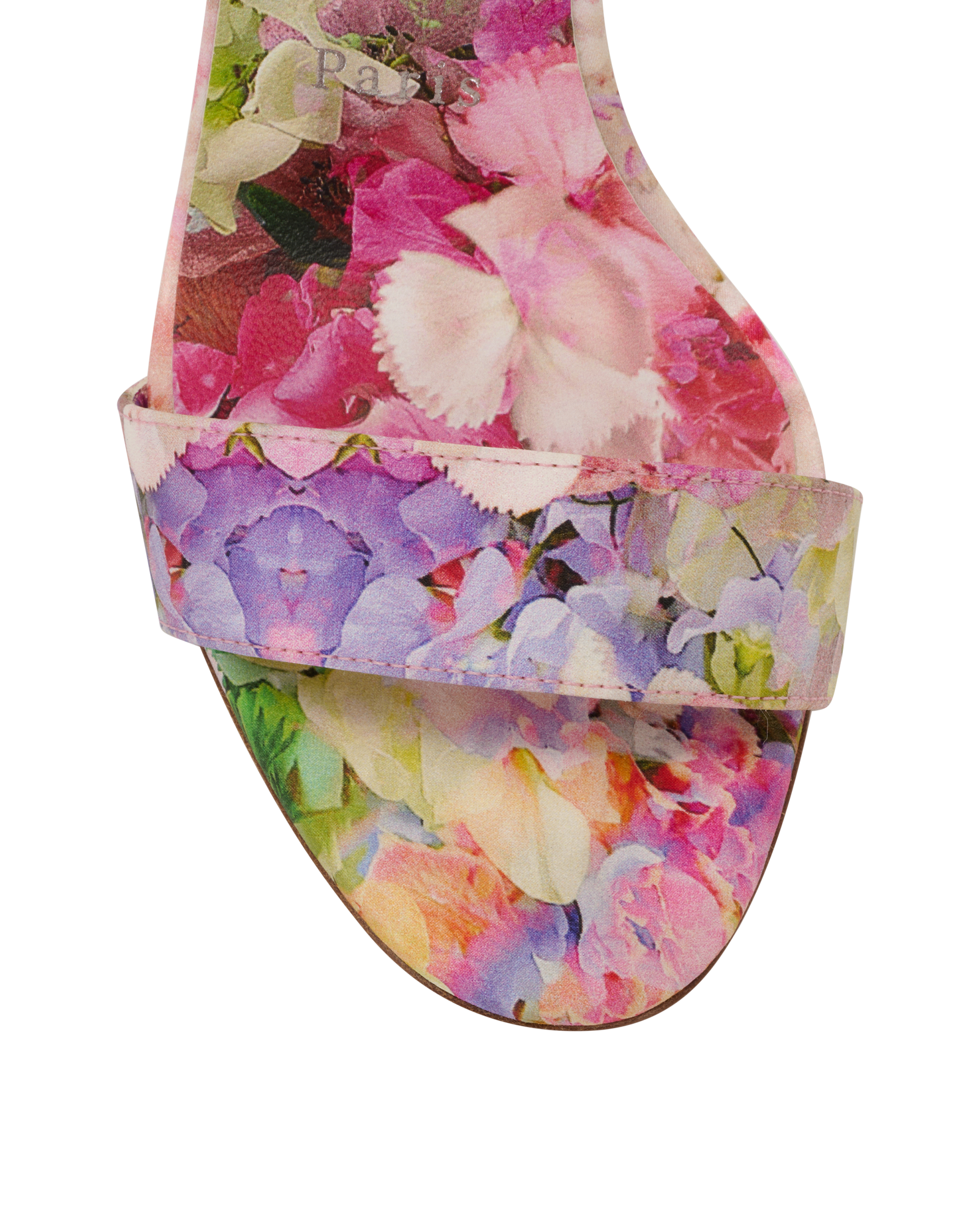 Christian Louboutin Sandale Du Desert 100, &pound;220, Shoes, Pink/Purple, Leather/Satin, Other view