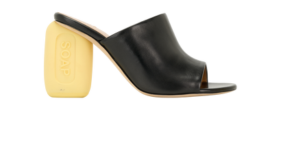Loewe Soap Sandals, &pound;250, Shoes, Black, Leather, Front view