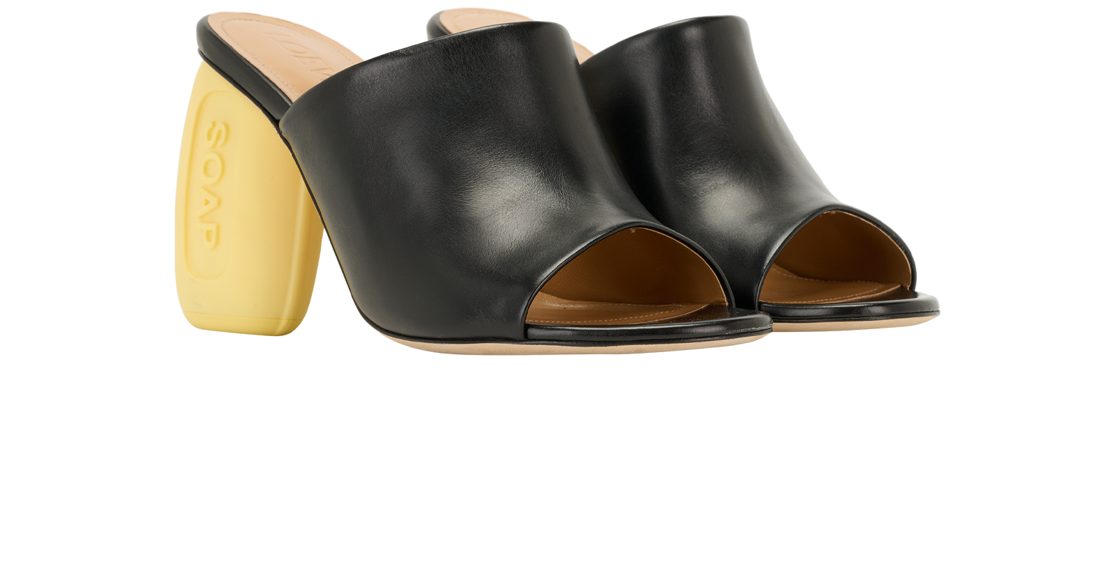 Loewe Soap Sandals, &pound;250, Shoes, Black, Leather, Side view