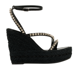 Christian Louboutin Mafaldina Zeppa Wedges, Leather, Black, UK5, B, 2*