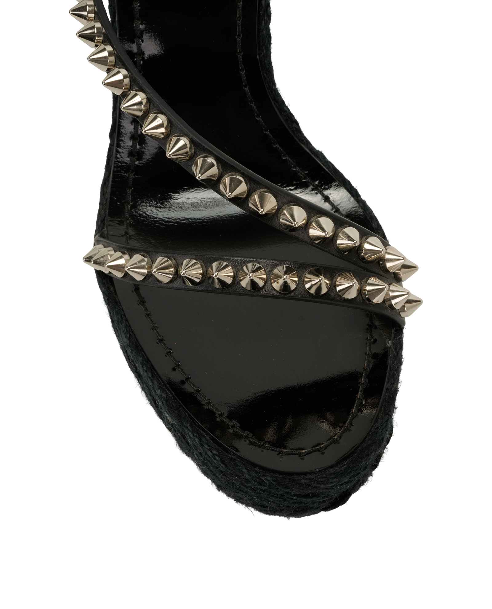 Christian Louboutin Mafaldina Zeppa Wedges, &pound;350, Shoes, Black, Leather, Other view